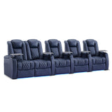 Weilianda Home Theater Seating, Top Grain Leather Movie Theater Chair