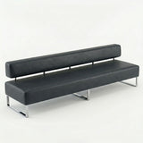 PU Leather Reception Bench Sofa, Modular Waiting Room Seating with Backrest, Commercial Lobby Couch for Hotel Bank Office Salon Training Center Lounge