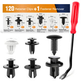 GOOACC Universal Plastic Fender Clips,200 Pcs Push Bumper Fastener Rivet Clips with 6 Size Auto Body Retainer Clips Bumpers,Car Fender Replacement for GM, Ford & Ch