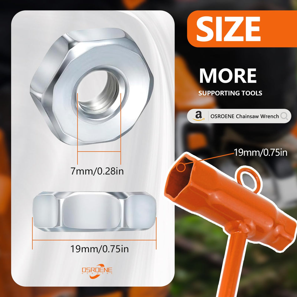 Chainsaw Bar Nuts, 23 Pcs Chainsaw Parts, Replacement Parts for Stihl Chainsaw Accessories, Chain Saw Bar Bolt.