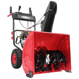 PowerSmart Gas Snow Blower 24-Inch 2-Stage Self-Propelled 212cc Engine Gas Powered with Electric Start, LED Light