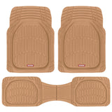 Motor Trend FlexTough Floor Mats for Cars, Black Deep Dish All-Weather Car Mats, Waterproof Trim-to Fit Automotive Floor Mats for Cars Trucks SUV, Universal Floor Liner Car Accessories