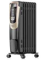 PELONIS Oil Filled Radiator Heater for Indoor Use Large Room with Remote, Electric Space Heater with Thermostat, Energy Efficient with ECO Mode, 24H Timer, Quiet, Overheat & Tip-Over Protection, 1500W