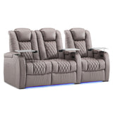 Weilianda Home Theater Seating, Top Grain Leather Movie Theater Chair