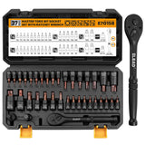 ELEAD 148-Piece Mechanics Tool Set, SAE/Metric 1/4" & 3/8" Drive Socket Set, Magnetic Nut Drivers, Ratcheting Wrenches, Extensions & Adapters, Quick-Release Ratchet, Mechanics Tool for Car Repair