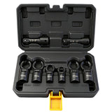 ELEAD 148-Piece Mechanics Tool Set, SAE/Metric 1/4" & 3/8" Drive Socket Set, Magnetic Nut Drivers, Ratcheting Wrenches, Extensions & Adapters, Quick-Release Ratchet, Mechanics Tool for Car Repair
