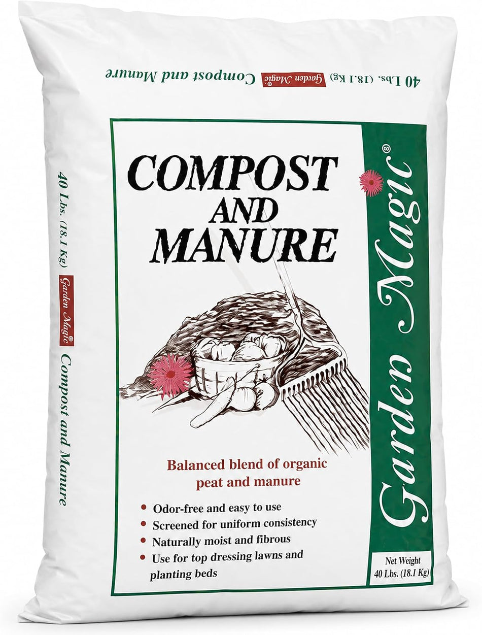 Michigan Peat Garden Magic Odor-Free Compost & Manure Blend, 40 lb