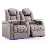 Weilianda Home Theater Seating, Top Grain Leather Movie Theater Chair