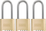Master Lock Combination Padlock Outdoor Brass Long Shackle 2-Pack 175LHEC2