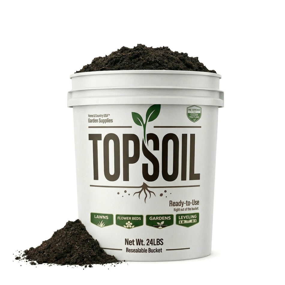 All Purpose Topsoil 6 lb Pail, Premium Garden Planting Soil for Indoor Outdoor Plants, Flowers, Vegetables, Shrubs, Raised Beds, Containers and Landscaping