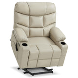 MCombo Power Lift Recliner Chair, Leather 7287 (Dark Brown, Medium)