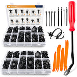 GOOACC - GRC-33 240PCS Bumper Retainer Clips Car Plastic Rivets Fasteners Push Retainer Kit Most Popular Sizes Auto Push Pin Rivets Set -Door Trim Panel Fender Clips for GM Ford Toyota Honda Chrysler