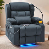 Redlife 3-Seater Power Recliner Sofa with Dual Consoles, Massage & Heat