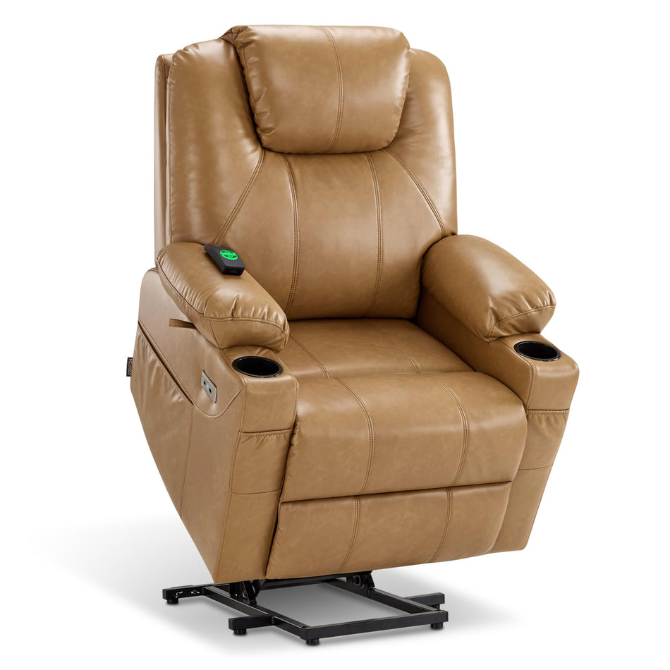 MCombo Power Lift Recliner Chair for Elderly, Heat and Massage 7040(Medium)