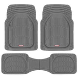 Motor Trend FlexTough Floor Mats for Cars, Black Deep Dish All-Weather Car Mats, Waterproof Trim-to Fit Automotive Floor Mats for Cars Trucks SUV, Universal Floor Liner Car Accessories