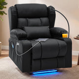 Redlife 3-Seater Power Recliner Sofa with Dual Consoles, Massage & Heat