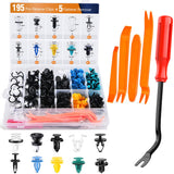 GOOACC Universal Plastic Fender Clips,200 Pcs Push Bumper Fastener Rivet Clips with 6 Size Auto Body Retainer Clips Bumpers,Car Fender Replacement for GM, Ford & Ch