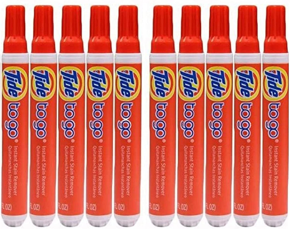 Tide Stain Remover for Clothes, Tide To Go Pen, Instant Stain Remover for Clothes, Travel & Pocket Size, 5 Count (Pack of 1)