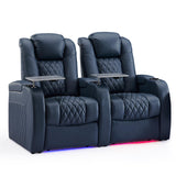 Weilianda Home Theater Seating, Top Grain Leather Movie Theater Chair