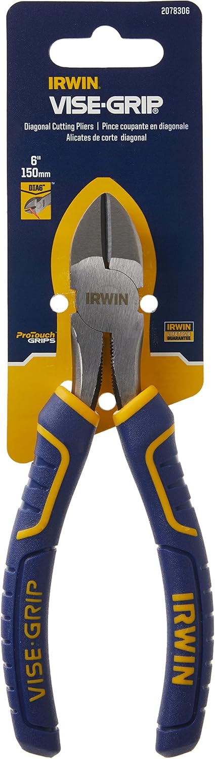 IRWIN VISE-GRIP Diagonal Cutting Pliers, 6", 2078306