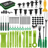 GOOACC - GRC-33 240PCS Bumper Retainer Clips Car Plastic Rivets Fasteners Push Retainer Kit Most Popular Sizes Auto Push Pin Rivets Set -Door Trim Panel Fender Clips for GM Ford Toyota Honda Chrysler