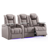 Weilianda Home Theater Seating, Top Grain Leather Movie Theater Chair