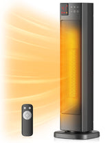 PELONIS PTH15A4BGB Ceramic Tower 1500W Indoor Space Heater with Oscillation, Remote Control, Programmable Thermostat & 8H Timer, ECO Mode, Tip-Over Switch & Overheating Protection.Grey