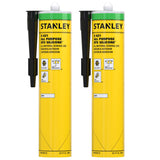 Stanley S421 RTV Silicone Caulk - 12x10.1 fl. oz. Clear,%100 Silicone Sealant, Waterproof and Flexible Sealer for Kitchen & Bathroom, 12 Pack