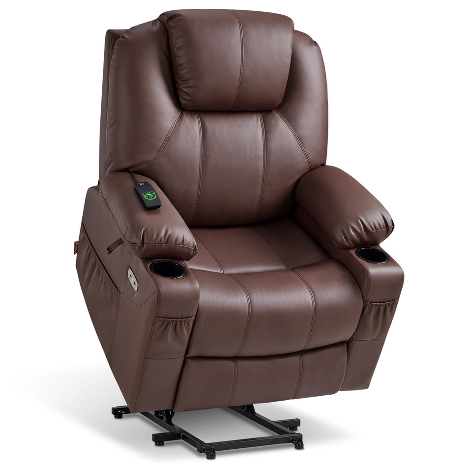 MCombo Power Lift Recliner Chair for Elderly, Heat and Massage 7040(Medium)