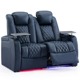 Weilianda Home Theater Seating, Top Grain Leather Movie Theater Chair