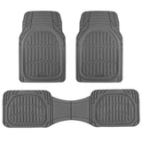 Motor Trend FlexTough Floor Mats for Cars, Black Deep Dish All-Weather Car Mats, Waterproof Trim-to Fit Automotive Floor Mats for Cars Trucks SUV, Universal Floor Liner Car Accessories