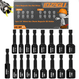 16Pcs Long Magnetic Nut Driver Set for Impact Drill | 6 Inch Long Nut Driver Set | SAE and Metric | 1/4 Inch Hex Shank | Cr-V Steel (16PCS Magnetic Nut Driver (Long))