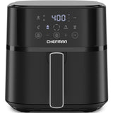 Chefman Air Fryer – 4 QT Compact Airfryer for Quick & Easy Meals in Minutes, Features Hi-Fry Technology for Extra Crisp, Touchscreen Controls with 4 Presets, Nonstick & Dishwasher Safe Basket - Black