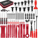 GOOACC - GRC-33 240PCS Bumper Retainer Clips Car Plastic Rivets Fasteners Push Retainer Kit Most Popular Sizes Auto Push Pin Rivets Set -Door Trim Panel Fender Clips for GM Ford Toyota Honda Chrysler