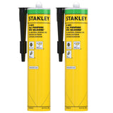 Stanley S421 RTV Silicone Caulk - 12x10.1 fl. oz. Clear,%100 Silicone Sealant, Waterproof and Flexible Sealer for Kitchen & Bathroom, 12 Pack