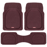 Motor Trend FlexTough Floor Mats for Cars, Black Deep Dish All-Weather Car Mats, Waterproof Trim-to Fit Automotive Floor Mats for Cars Trucks SUV, Universal Floor Liner Car Accessories