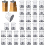 32 Pcs Chair Leg Protectors for Hardwood Floors, Silicone Felt Furniture Leg Cover Pad for Protecting Floors from Scratches and Noise, Smooth Moving, Large(Fit Round Diameter：1-5/16" to 2")