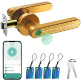 Fingerprint Door Lock Biometric Door Knob with Keypad Keyless Entry, Door Locks for Bedrooms, Home Hotel Office Apartment Black
