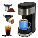 Kenmore Drip Coffee Maker - Programmable Cafe Machine With Glass Pot, Regular & Bold Brew, Auto Shut Off Large Water Reservoir, Reusable Filter, Kitchen Appliances For Cafeteria Barista, 12 Cup Black