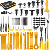 GOOACC - GRC-33 240PCS Bumper Retainer Clips Car Plastic Rivets Fasteners Push Retainer Kit Most Popular Sizes Auto Push Pin Rivets Set -Door Trim Panel Fender Clips for GM Ford Toyota Honda Chrysler