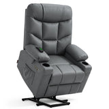 MCombo Power Lift Recliner Chair, Leather 7287 (Dark Brown, Medium)
