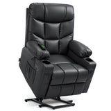MCombo Power Lift Recliner Chair, Leather 7287 (Dark Brown, Medium)
