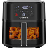 Chefman Air Fryer – 4 QT Compact Airfryer for Quick & Easy Meals in Minutes, Features Hi-Fry Technology for Extra Crisp, Touchscreen Controls with 4 Presets, Nonstick & Dishwasher Safe Basket - Black