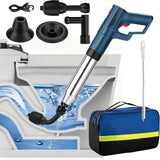Electric Toilet Plunger,High Pressure Drain Unclogger Plungers for Bathroom, Shower, Floor Drains,Powerful and Versatile Clog Remover with Anti-Splash Design Safe & Efficient Home Tool(Blue)