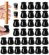 32 Pcs Chair Leg Protectors for Hardwood Floors, Silicone Felt Furniture Leg Cover Pad for Protecting Floors from Scratches and Noise, Smooth Moving, Large(Fit Round Diameter：1-5/16" to 2")