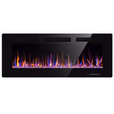 50 inch Electric Fireplace Recessed and Wall Mounted Insert Update