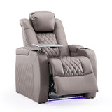 Weilianda Home Theater Seating, Top Grain Leather Movie Theater Chair