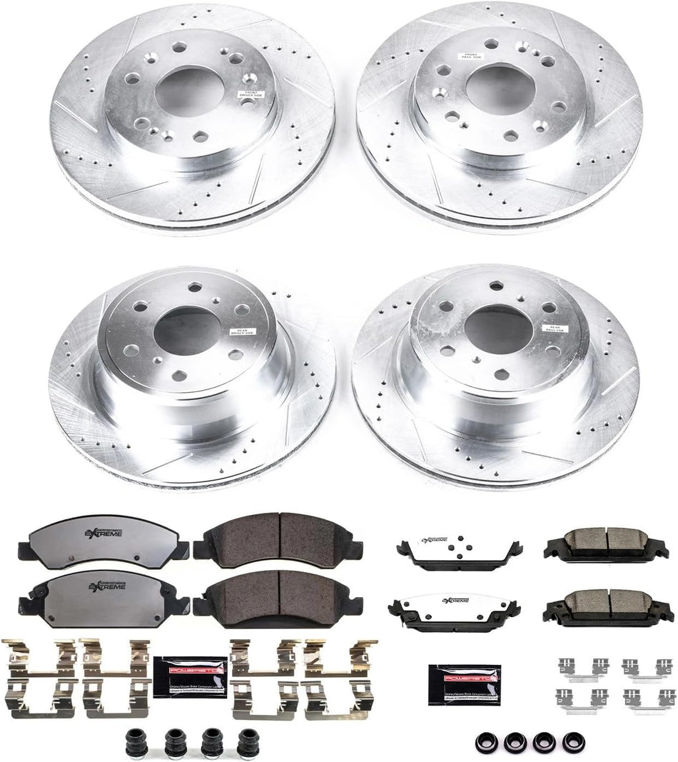 PowerStop Z36 Truck & Tow Brake Pad & Rotor Kit Front & Rear K6560-36