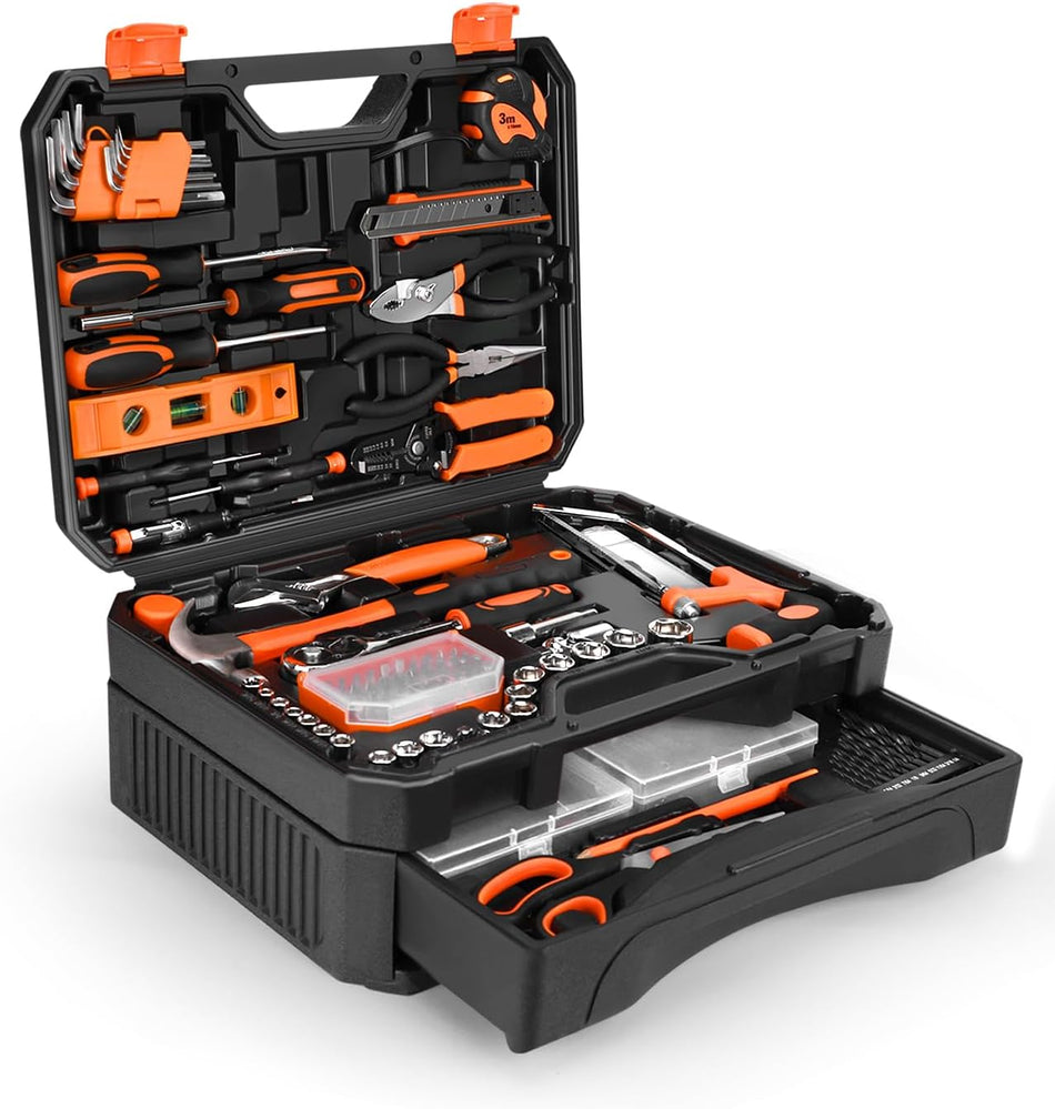 328-Piece Home Tool Kit with Detachable Drawer Storage Case