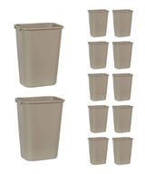 Rubbermaid Commercial Wastebasket Trash Container, 41QT/10.25 GAL, Plastic, Black, Stackable Trash Can for Bedroom/Bathroom/Office, Fits Under Desk/Sink/Cabinet